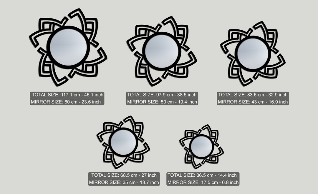 Abstract Rotating Frame Metal Wall Mirror – Modern Dynamic Design