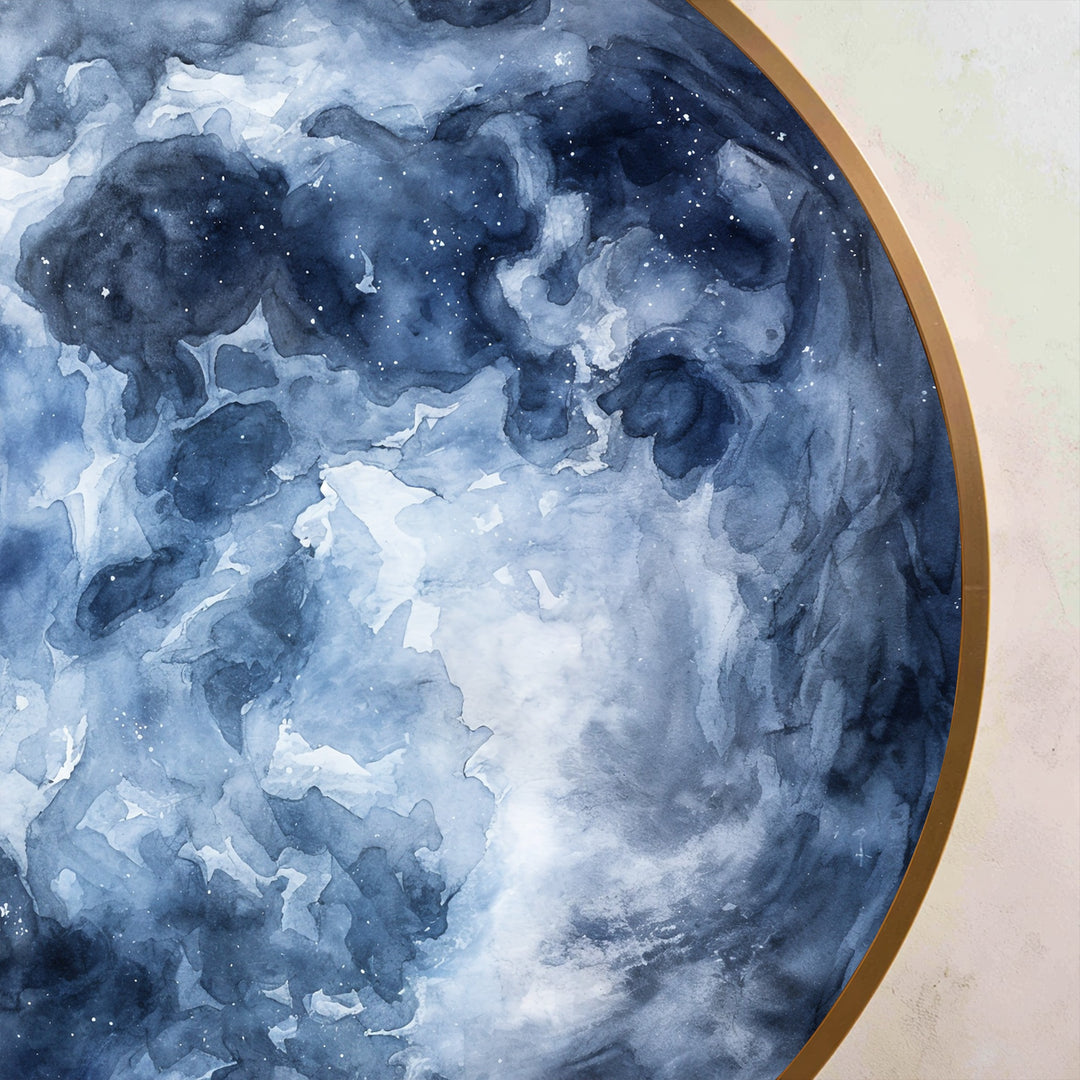 Oval der kosmischen Wellen Wandspiegel  – Moderner, geschichteter Metallspiegel