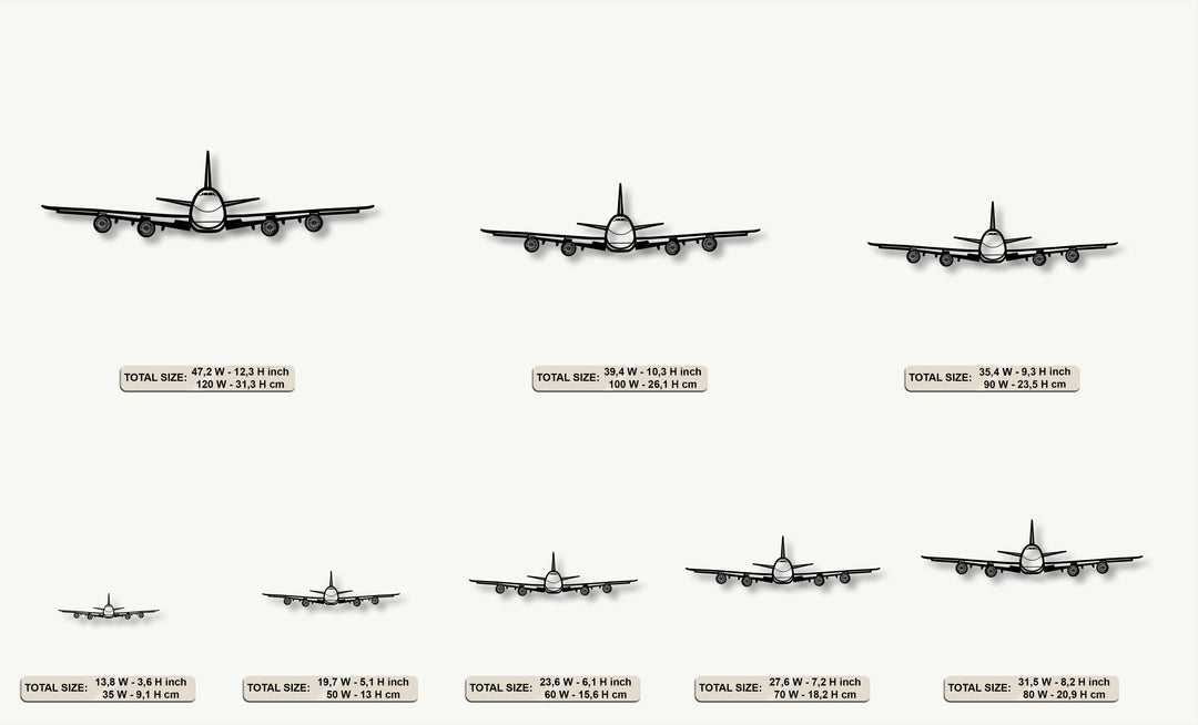 Airplane Front View Metal Wall Art – Aviation Wall Decor
