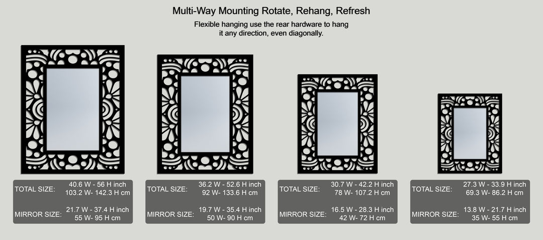 Décoration ronde à motif grec Miroir Mural–Décoration murale miroir classique moderne