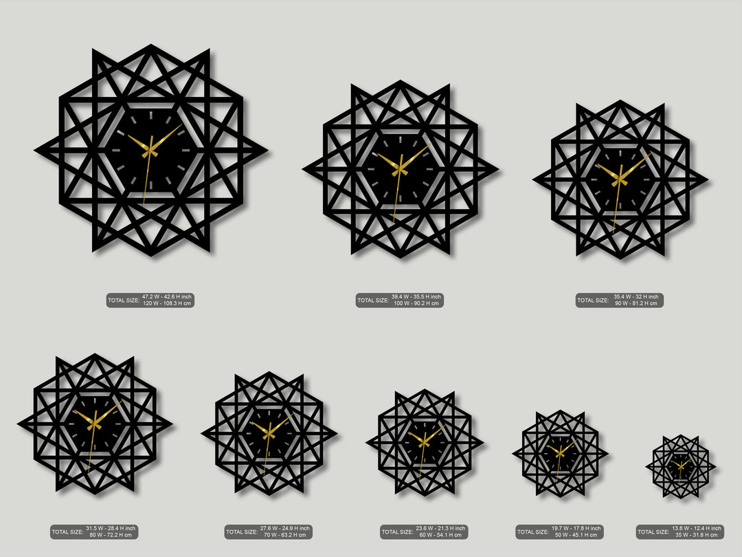 Simetría Divina – Geometría Ornamental Decoración De Pared Metal