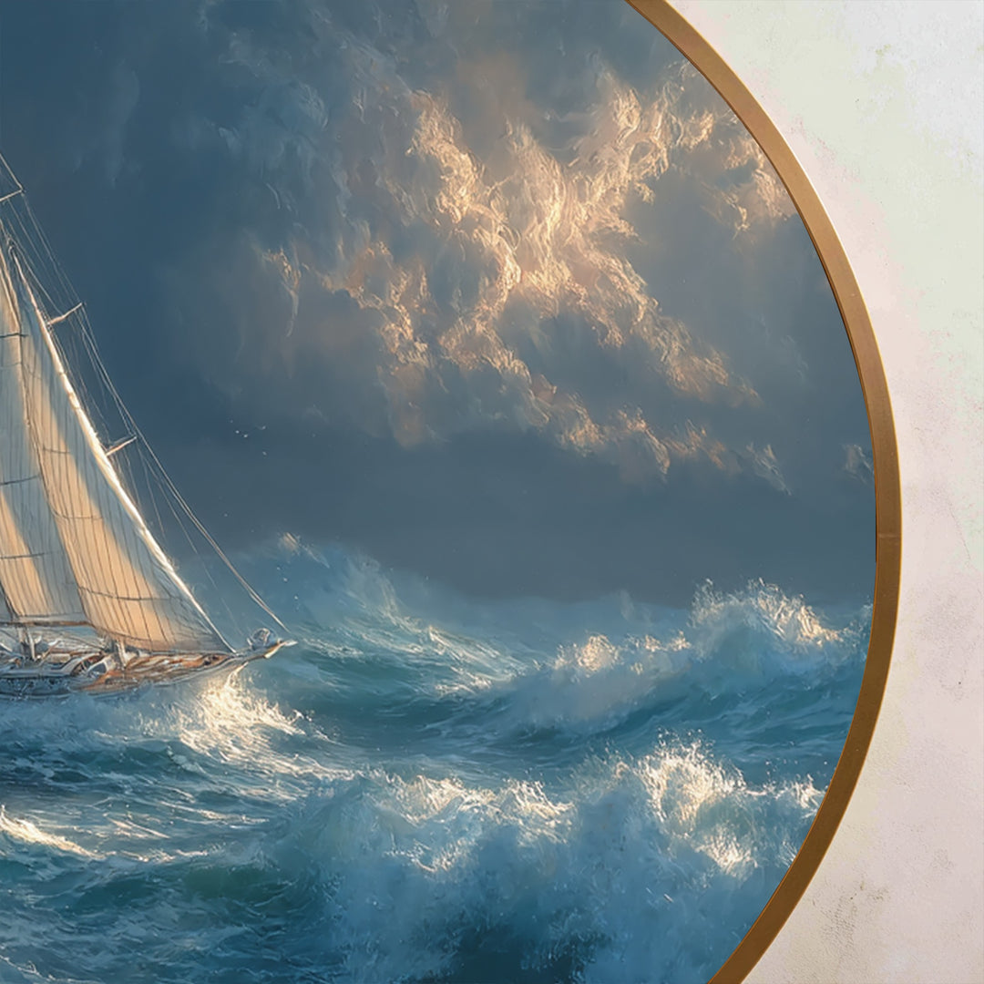Viaje Tormentoso – Un dramático viaje en velero Cuadro al óleo