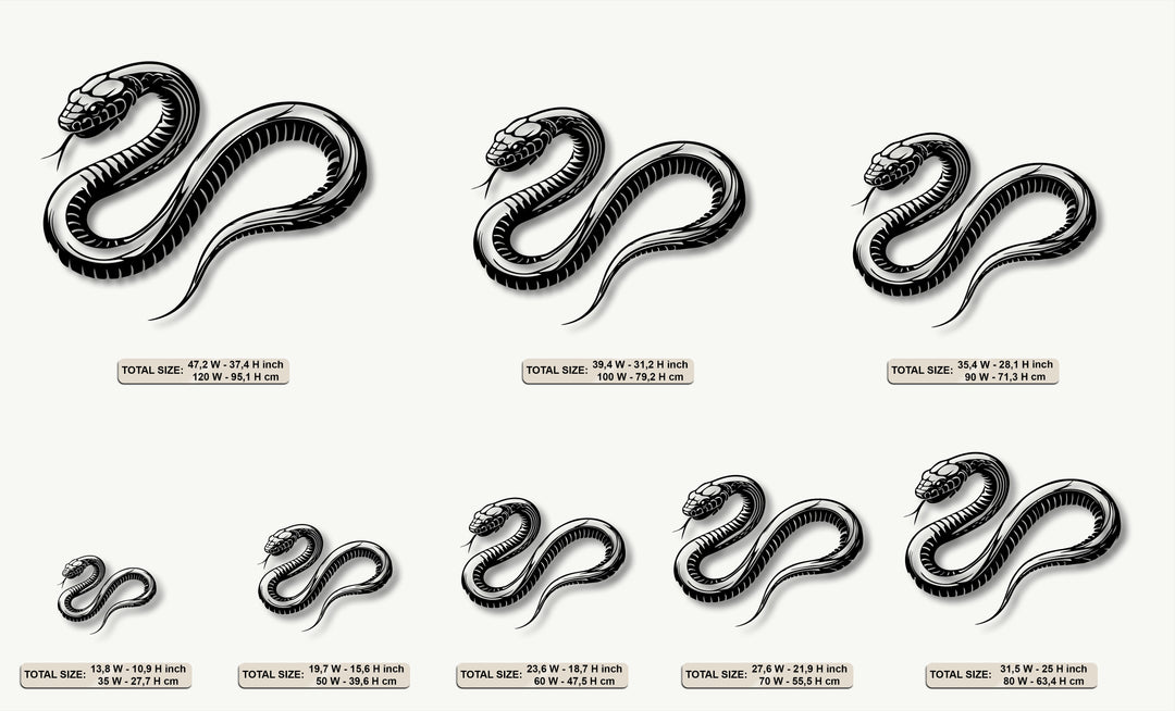 Venom Curve – Snake Silhouette Metal Wall Art