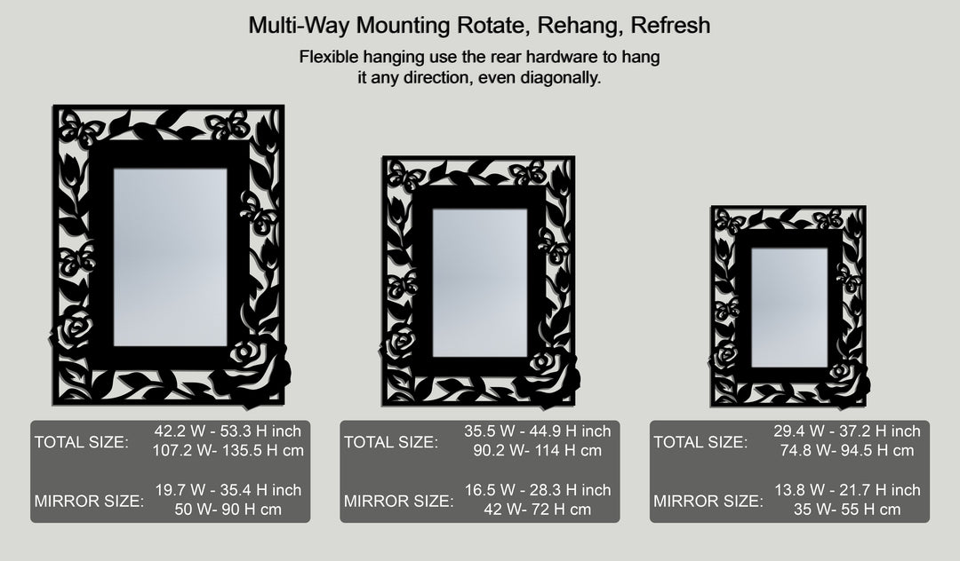 Décoration ronde à motif grec Miroir Mural–Décoration murale miroir classique moderne