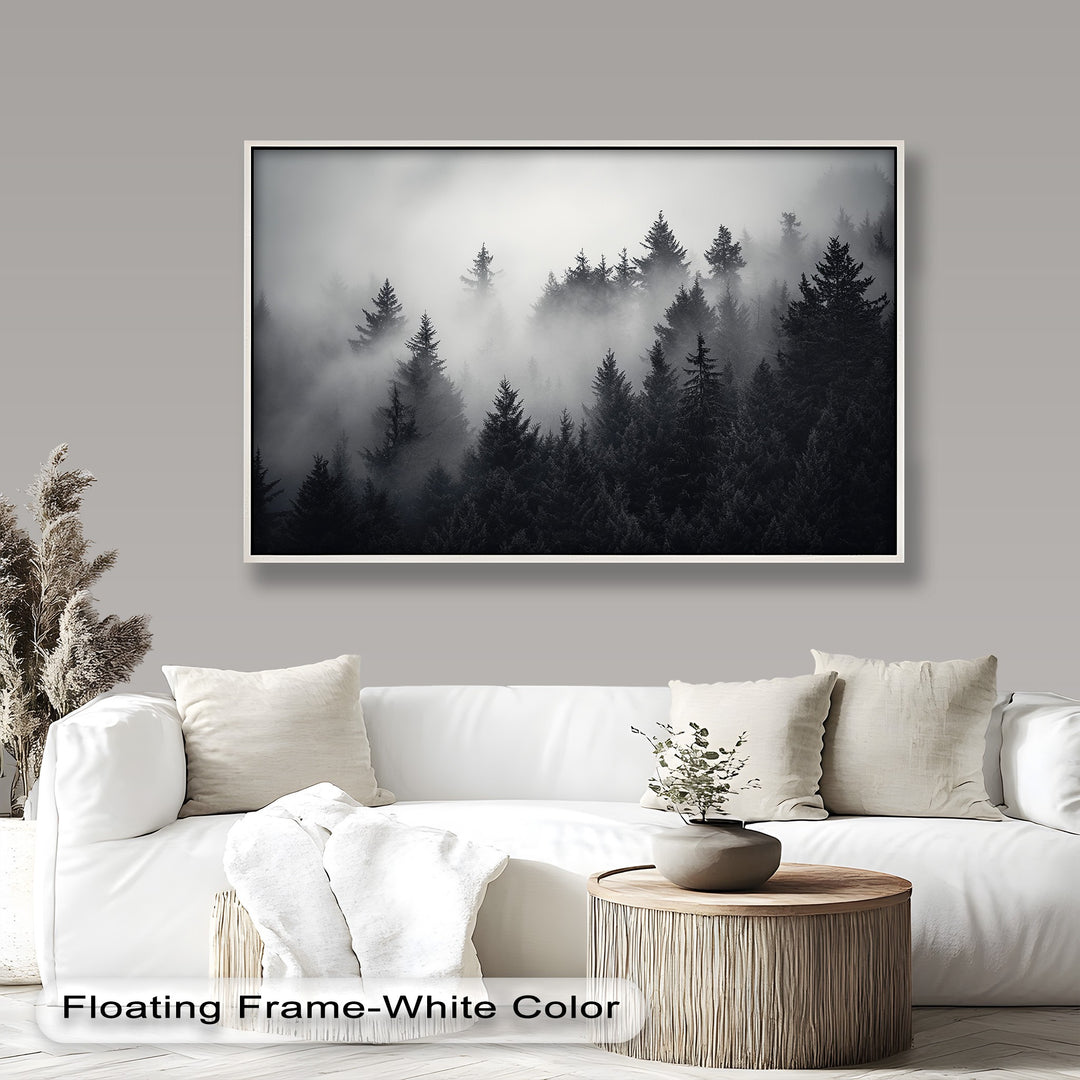 Flüstern im Nebel – Wald-Ölgemälde