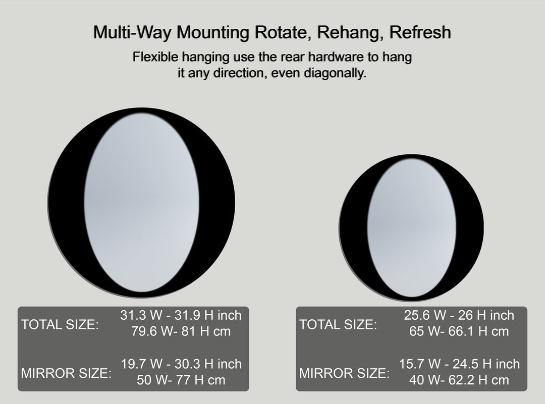 Half-Band Circle Wall Mirror – Modern Minimalist Round Design