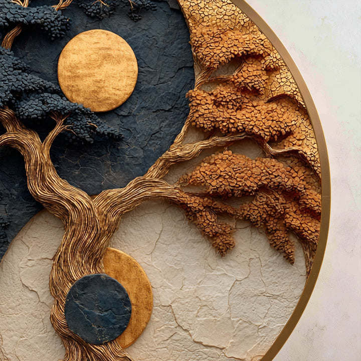 modern celestial tree oil painting