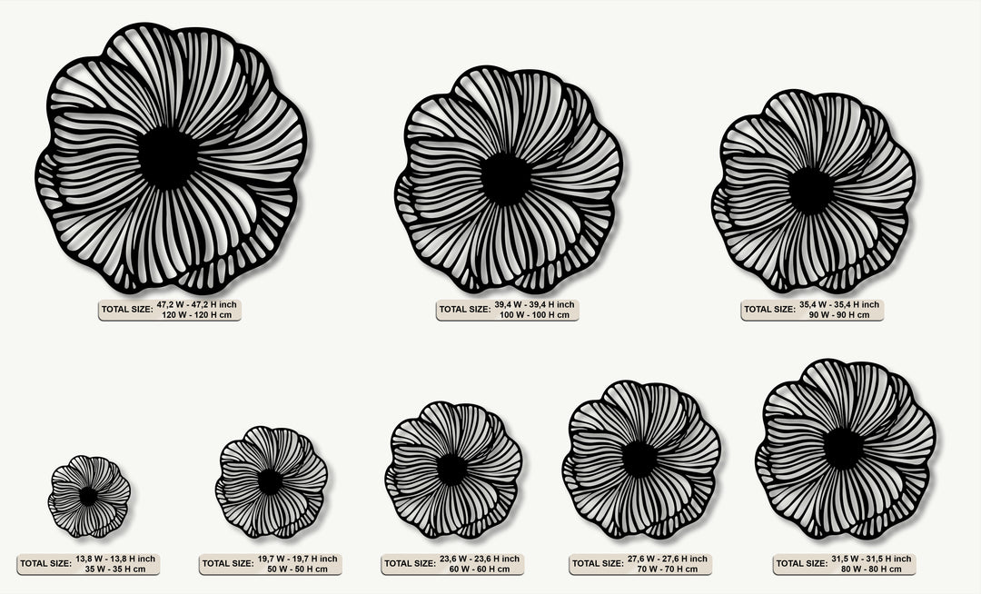 Abstract Floral Metal Wall Art – Modern Organic Wall Decor