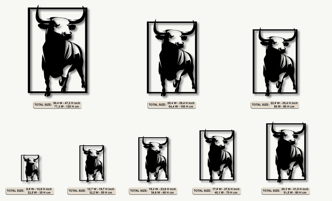 Bold Charge – Powerful Bull Metal Wall Art