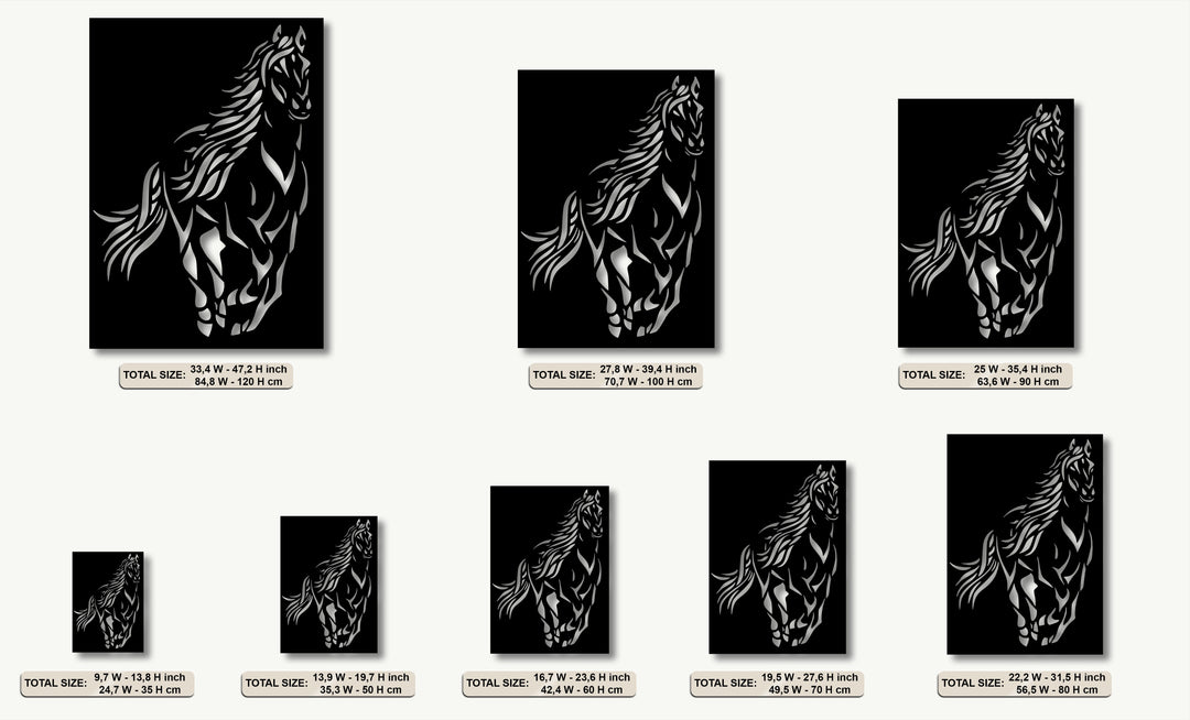 Wild Spirit Horse – Dynamic Silhouette Metal Wall Art
