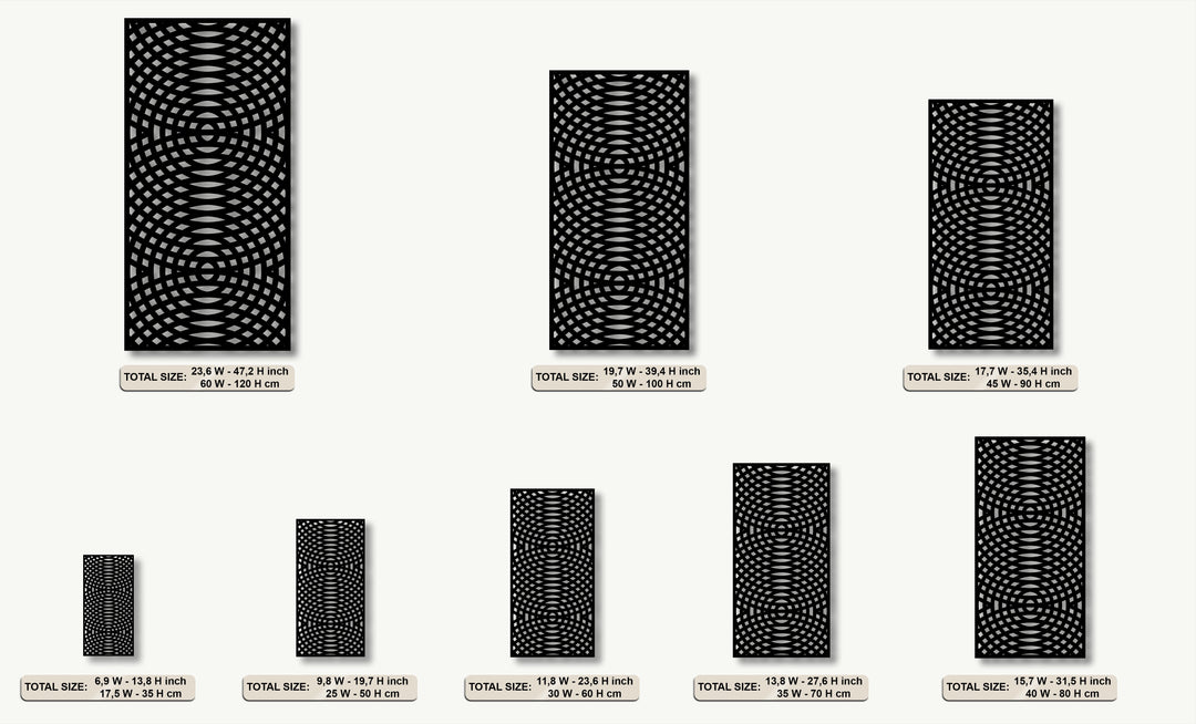 Optical Wave Grid – Abstract Geometric Metal Wall Art