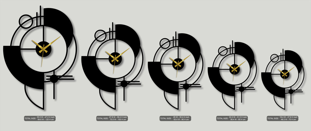 Abstract Geometric Metal Wall Clock – Modern Artistic Wall Decor
