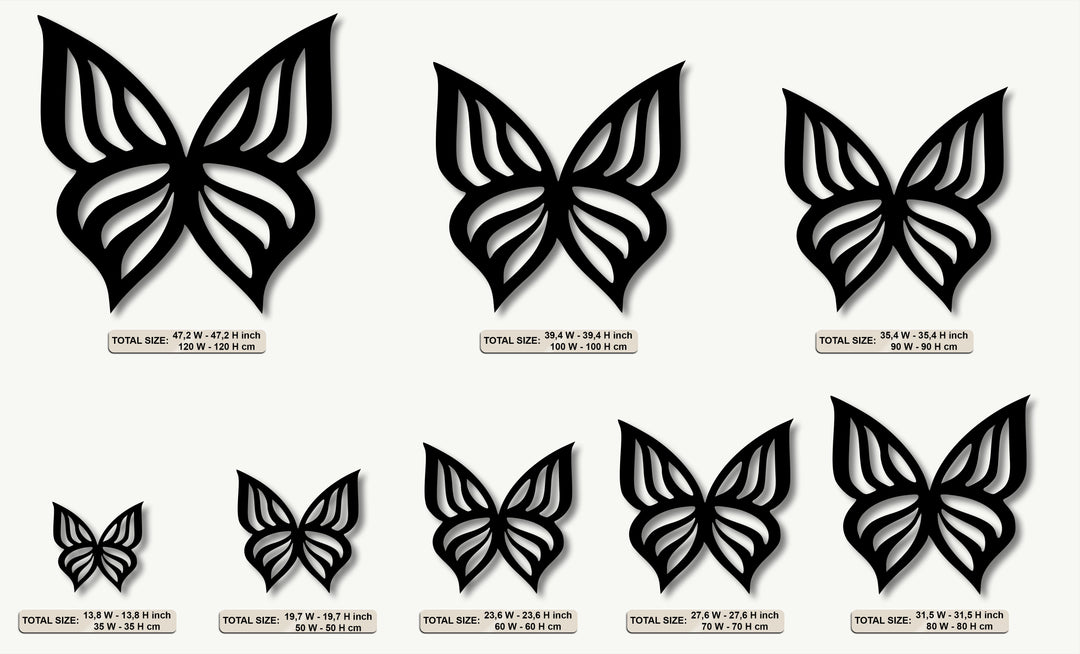 Elegant Butterfly Silhouette Metal Wall Art – Minimal Nature Decor