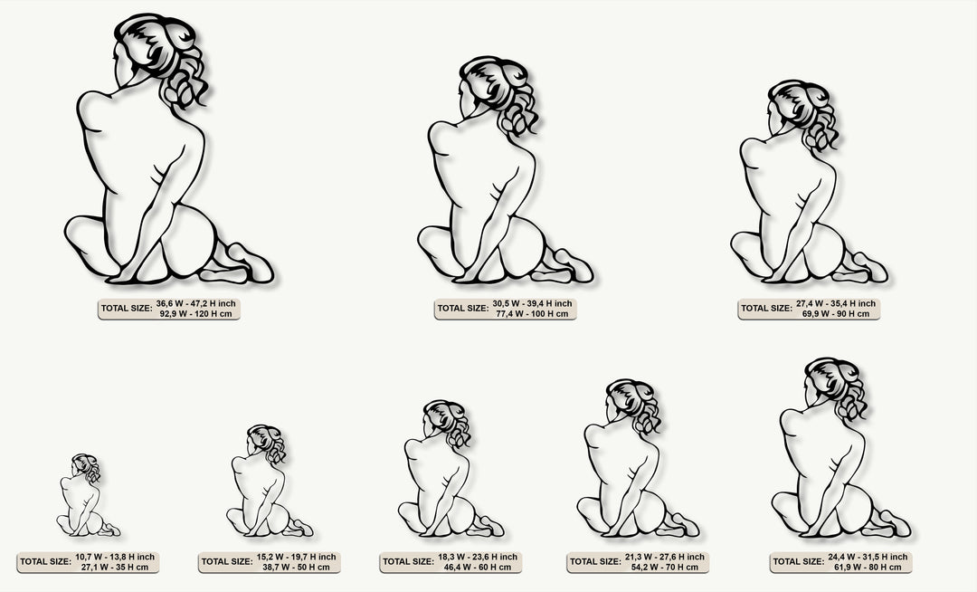 Silent Grace – Minimal Female Figure Metal Wall Art