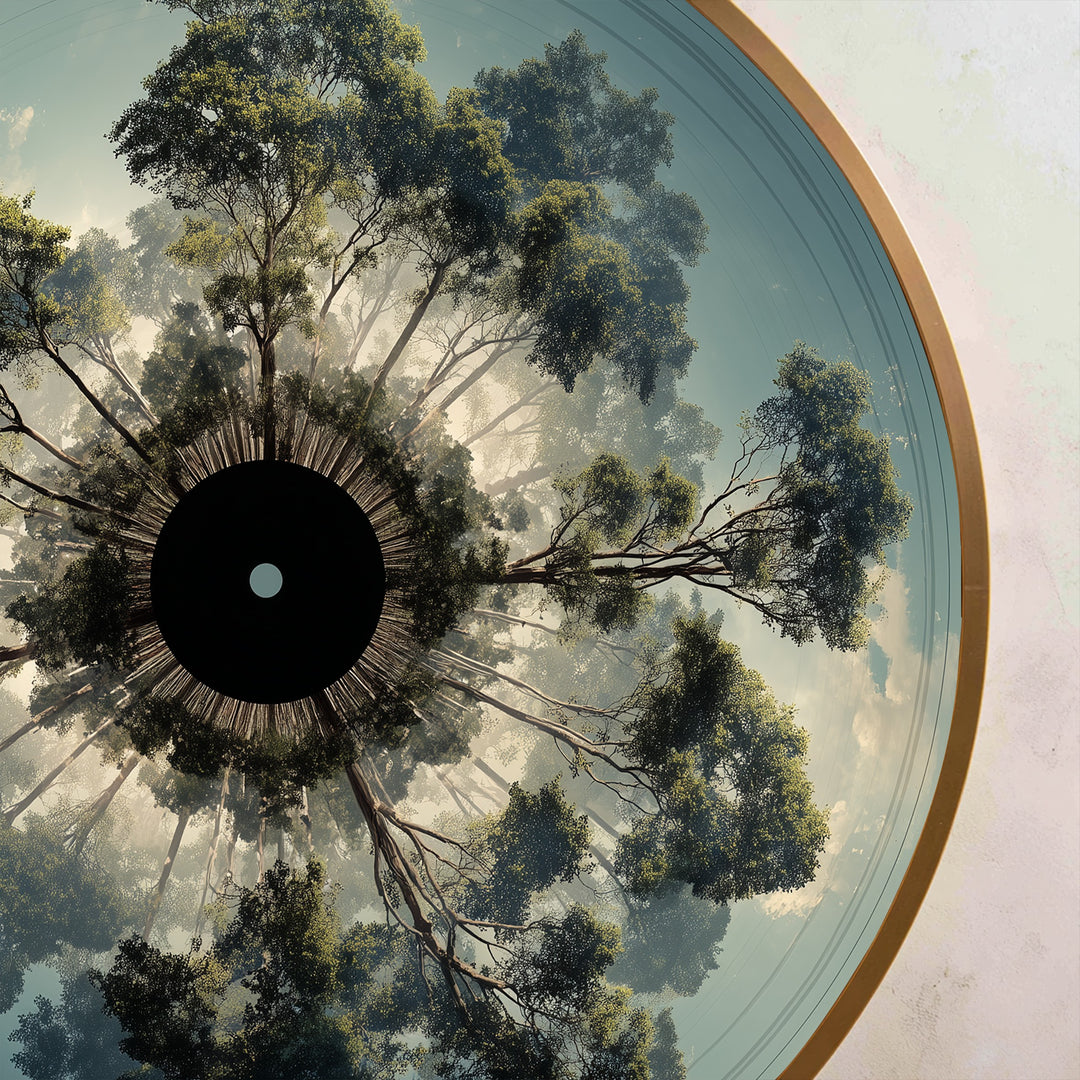 Celestial Canopy – Radial Forest Perspective Oil Painting