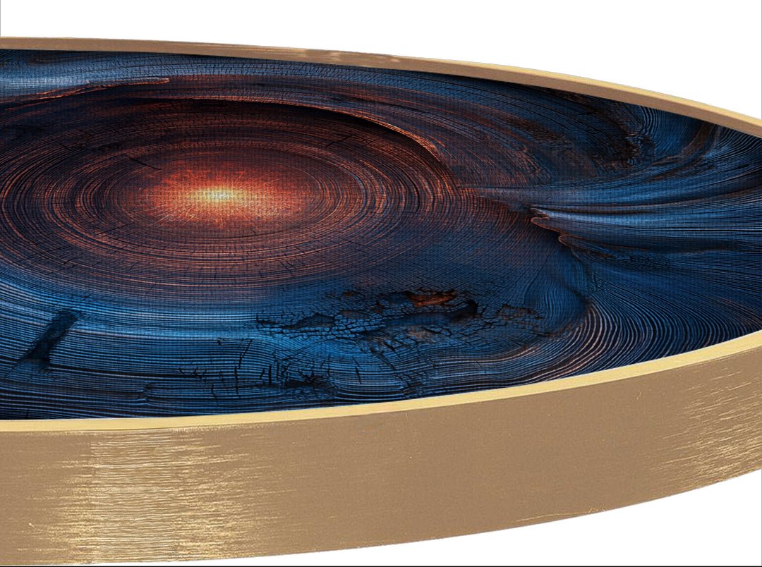 Radiant Core Abstract Round Canvas Print – Modern Energy Wall Art