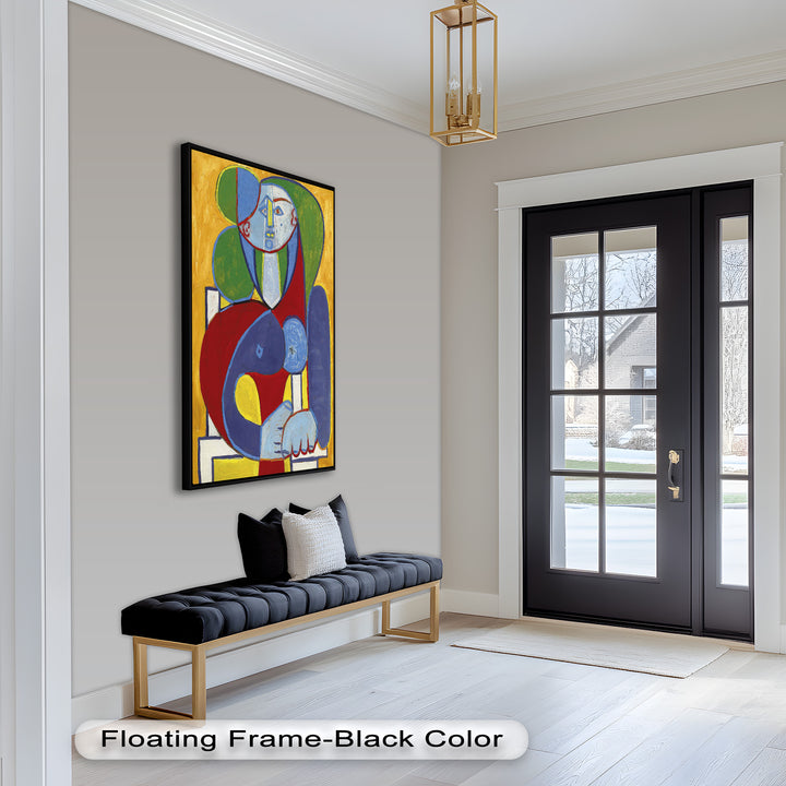 Color Harmony – Abstract Seated Woman Picasso Oil Painting