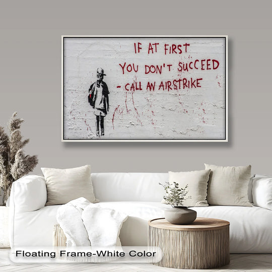 Call an Airstrike – Provocative Banksy Oil Painting - MyPhotoStation