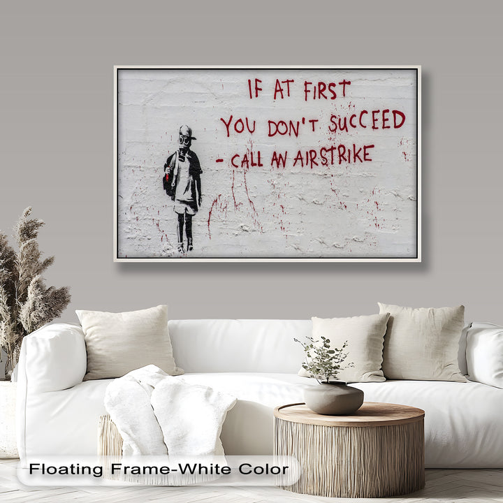Call an Airstrike – Provocative Banksy Oil Painting