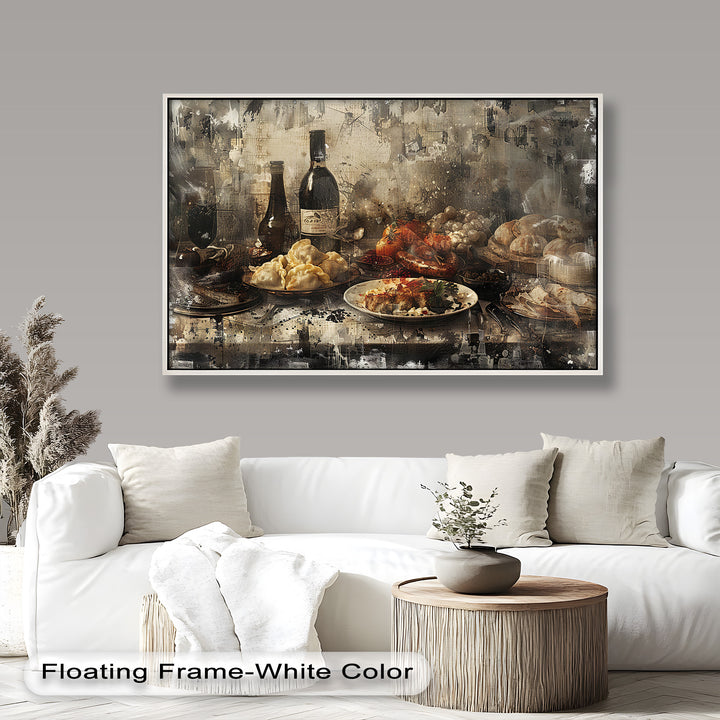 Rustic Feast – Vintage Culinary Still Life Food Painting