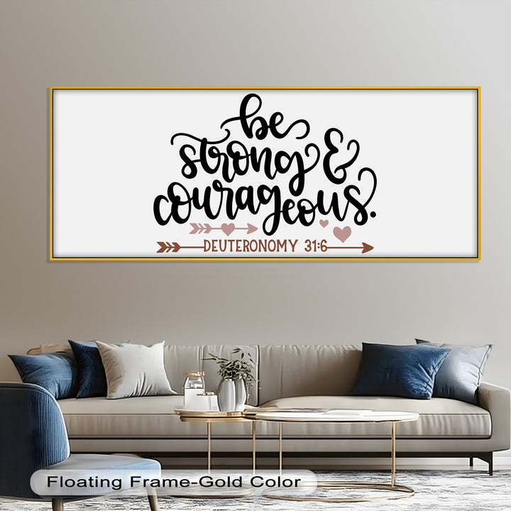Be Strong & Courageous – Deuteronomy 31:6 Bible Oil Painting