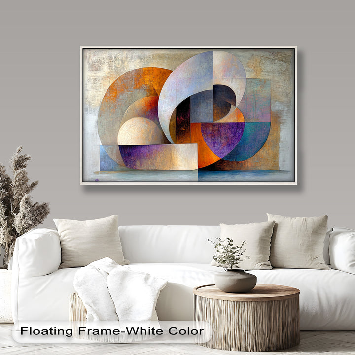 Farbige geometrische Kunst – Abstrakte moderne Ölmalerei