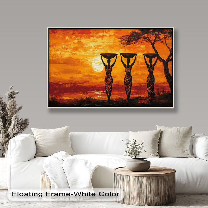 Radiating with color and cultural symbolism, this painting brings movement, tradition, and natural beauty to any living space.







