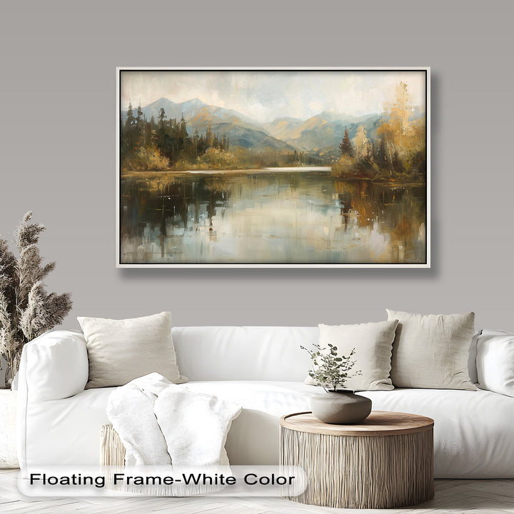 Lake Landscape – Framed Modern Oil Paintings