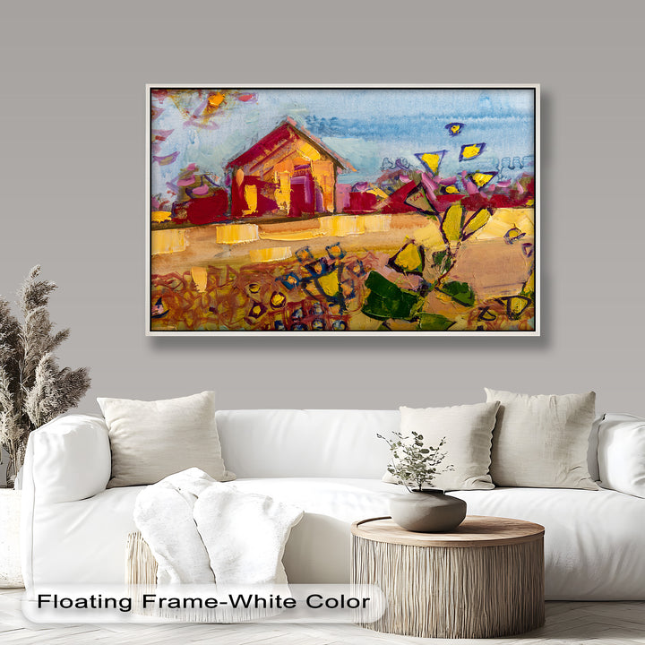 Sunlit Homestead – Expressive Impressionist Oil Painting