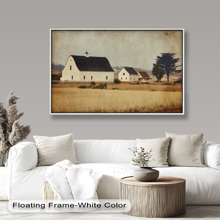 Farmhouse Landscape – Vintage Country Barn Oil Paintings