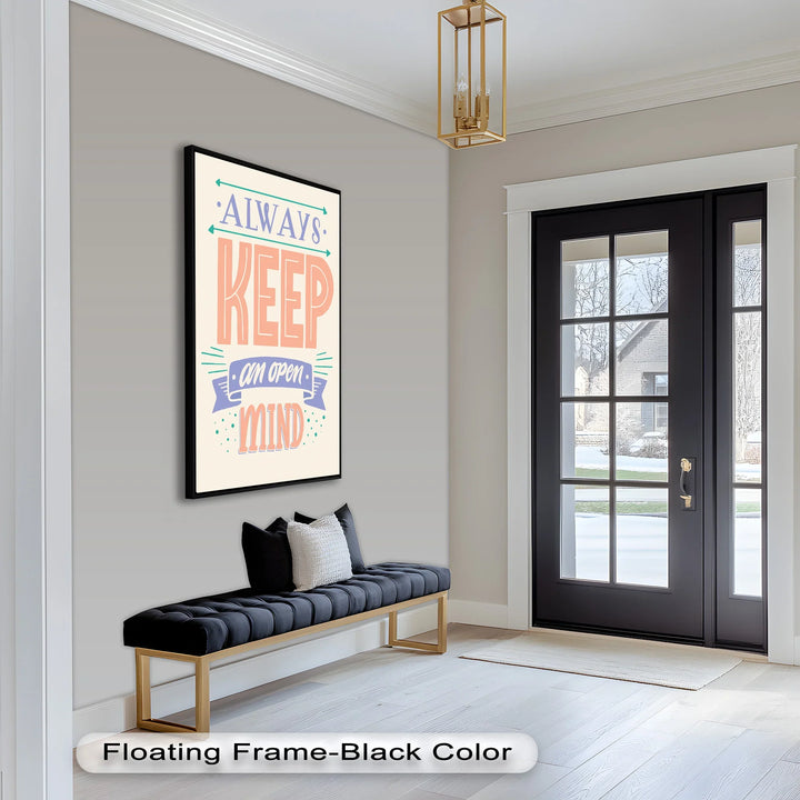 Always Keep an Open Mind – Pastel Typography Oil Painting - MyPhotoStation