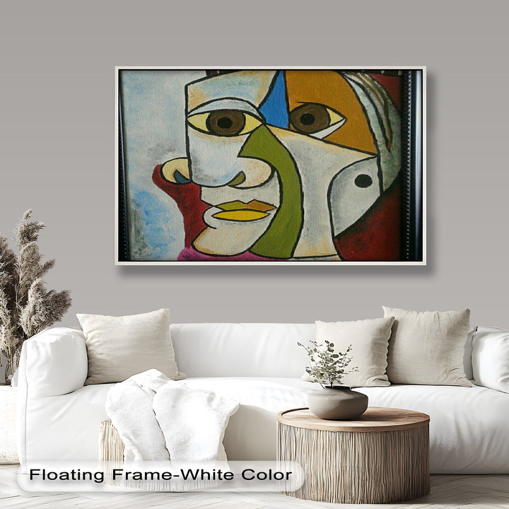 Fragmented Persona – Geometric Abstract Picasso Oil Painting
