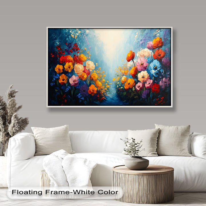 Multicolor Wild Bloom Explosion - Flower Oil Painting