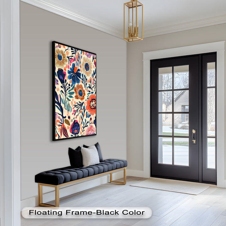 Garden Reverie – Expressive Boho Floral Oil Painting