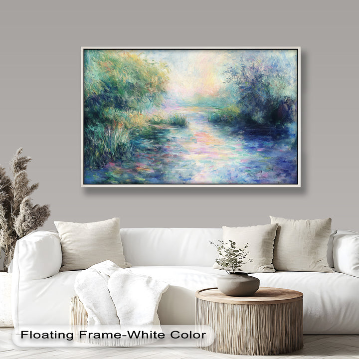 Whispering Riverbank at Dusk – Impressionist Landscape Oil Painting