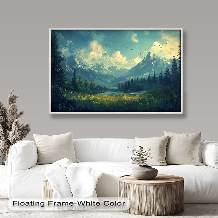 Mystic Mountain Solitude – Enchanting Landscape Oil Painting