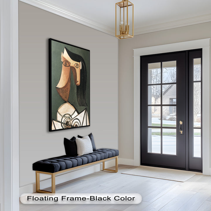 Serene Abstraction – Cubist Female Portrait Oil Painting