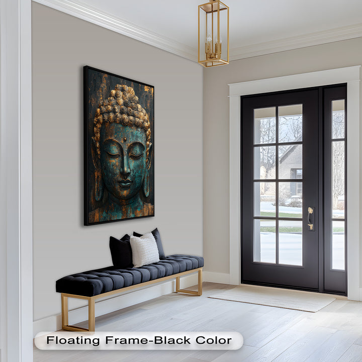 Buddha Portrait Wall Art – Religious Oil Painting