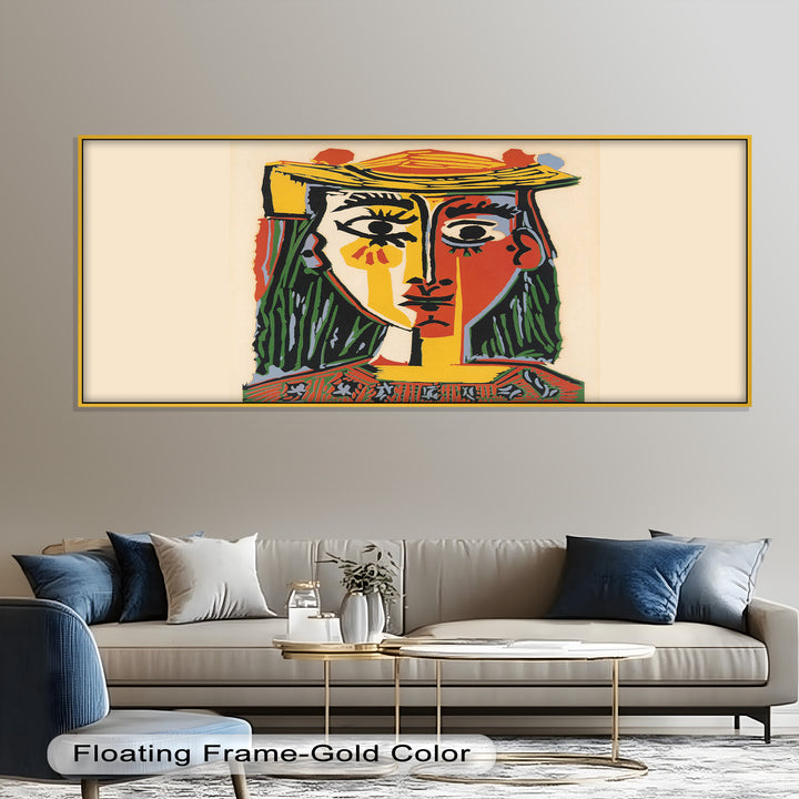 Cubist Woman Portrait Wall Art – Abstract Oil Painting
