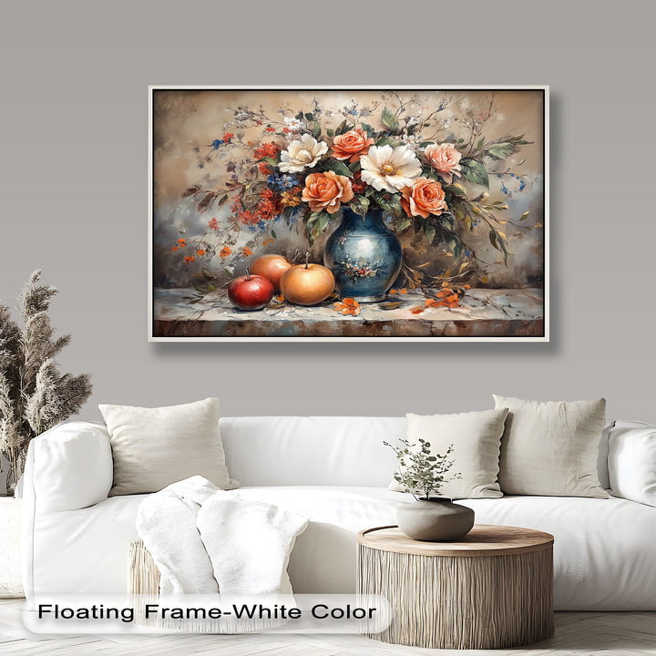 Vintage Floral Harmony – Still Life Oil Painting