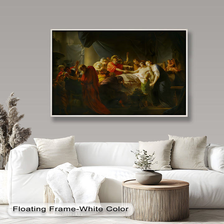 The Death of a Hero – Last Breath of Virtue Classicism Oil Painting