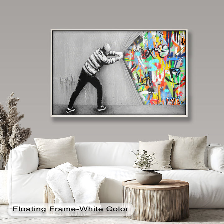 Unveiling the Chaos – Banksy Oil Painting