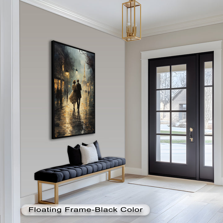 Romantic Couple in Evening Light - Love Oil Painting