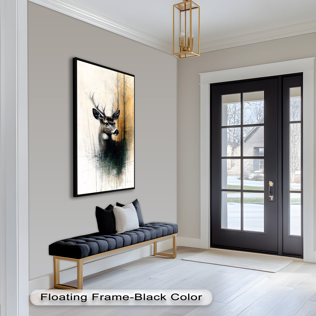 Majestic Deer Portrait - Animal Oil Painting