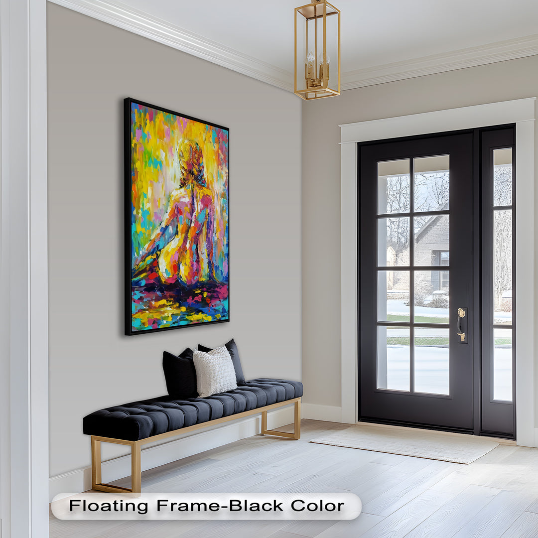Radiant Reverie – Colorful Nude Impressionist Oil Painting