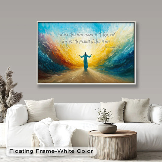 Faith, Hope, and Love – 1 Corinthians 13:13 Christian Wall Art
