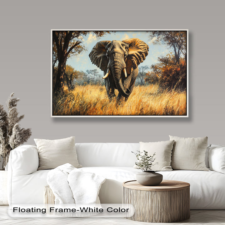 Guardian of the Wild – Elephant Oil Painting