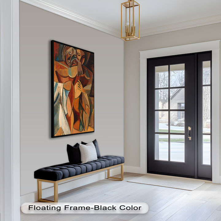 Embrace in Earth Tones – Picasso Oil Painting
