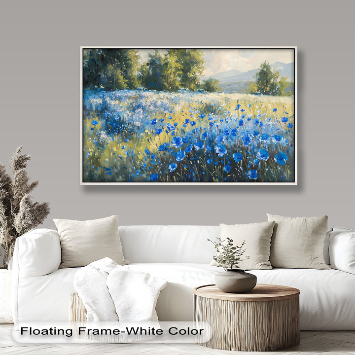 Nature's Harmony: Sea & Bloom – Captivating Oil Painting