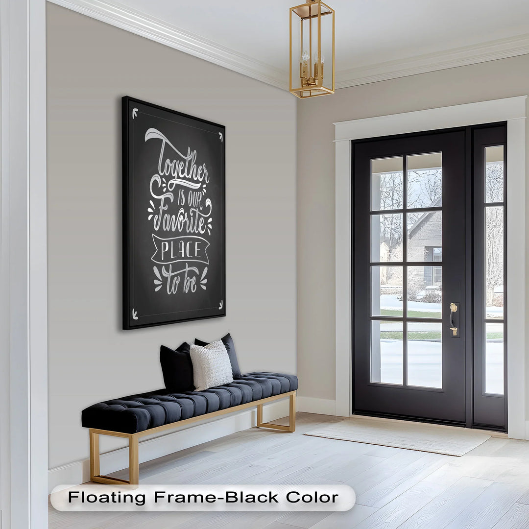 Together Is Our Favorite Place – Chalk Style Oil Painting - MyPhotoStation